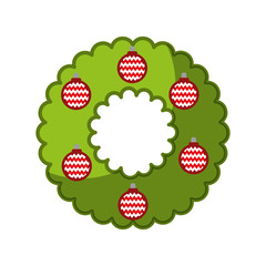 christmas crown isolated icon vector illustration design