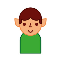 christmas elf avatar character vector illustration design