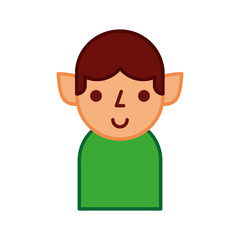 christmas elf avatar character vector illustration design