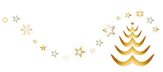 Sterne Stern Band Banner Weihnachten Hintergrund Gold 