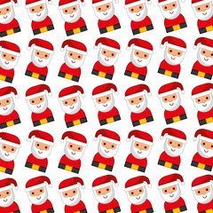 santa claus avatar character pattern background vector illustration design