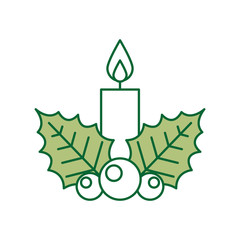 candle christmas isolated icon vector illustration design