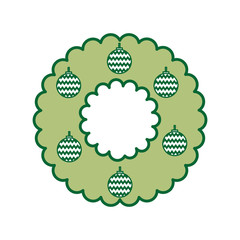 christmas crown isolated icon vector illustration design