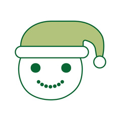 snowman head character isolated icon vector illustration design