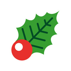 christmas decorative leaf icon vector illustration design