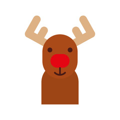 cute reindeer isolated icon vector illustration design