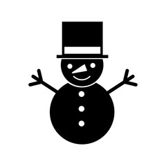 snowman character isolated icon vector illustration design