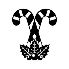 sweet christmas cane icon vector illustration design