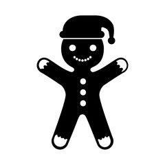 ginger cookie christmas icon vector illustration design
