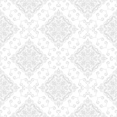 Seamless classic light silver pattern. Traditional orient ornament. Classic vintage background
