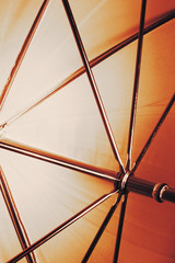 Abstract shot inside of umbrella