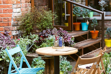 Cozy outdoor cafe in Paris, France