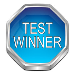 Test Winner button - 3D illustration
