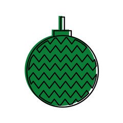 christmas ball isolated icon vector illustration design