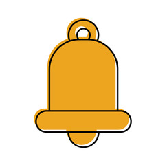 christmas bell decorative icon vector illustration design