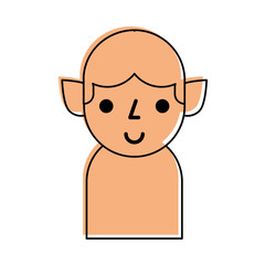 christmas elf avatar character vector illustration design