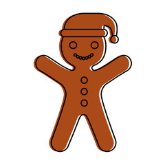 ginger cookie christmas icon vector illustration design