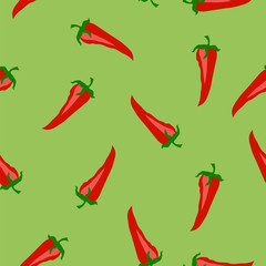 Red Hot Pepper Seamless Pattern