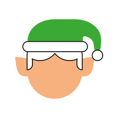 christmas elf avatar character vector illustration design