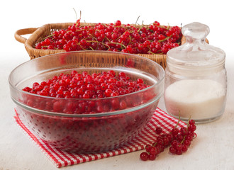 Berries of currants before cooking jam