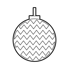 christmas ball isolated icon vector illustration design