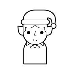 christmas elf avatar character vector illustration design