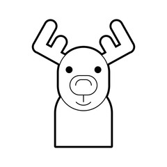 Obraz na płótnie Canvas cute reindeer isolated icon vector illustration design