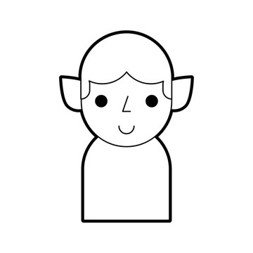 christmas elf avatar character vector illustration design