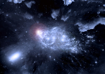 galaxy in a free space