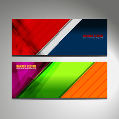 Obraz premium Abstract banner design background for website headers, vector illustration