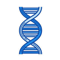 DNA vector line icon isolated on white background