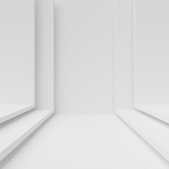 Obraz premium White Cubes Background. Abstract Futuristic Design