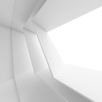 White Architecture Background. Abstract Minimal Frame Design