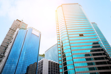 modern office buildings in downtown