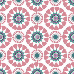 Seamless pattern with color abstract shape