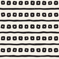 Seamless pattern with hand drawn lines. Abstract background with freehand brush strokes. Black and white texture. Ornament for wrapping paper.