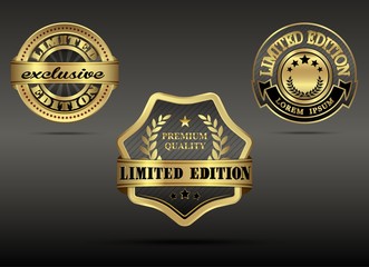 Fototapeta premium Set of luxury gold limited edition