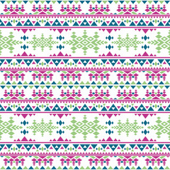 Peruvian aztec vector seamless pattern. Boho style mexican indigenous repetitive texture