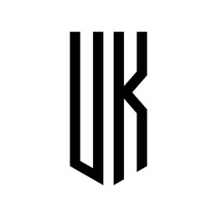 initial letters logo uk black monogram pentagon shield shape
