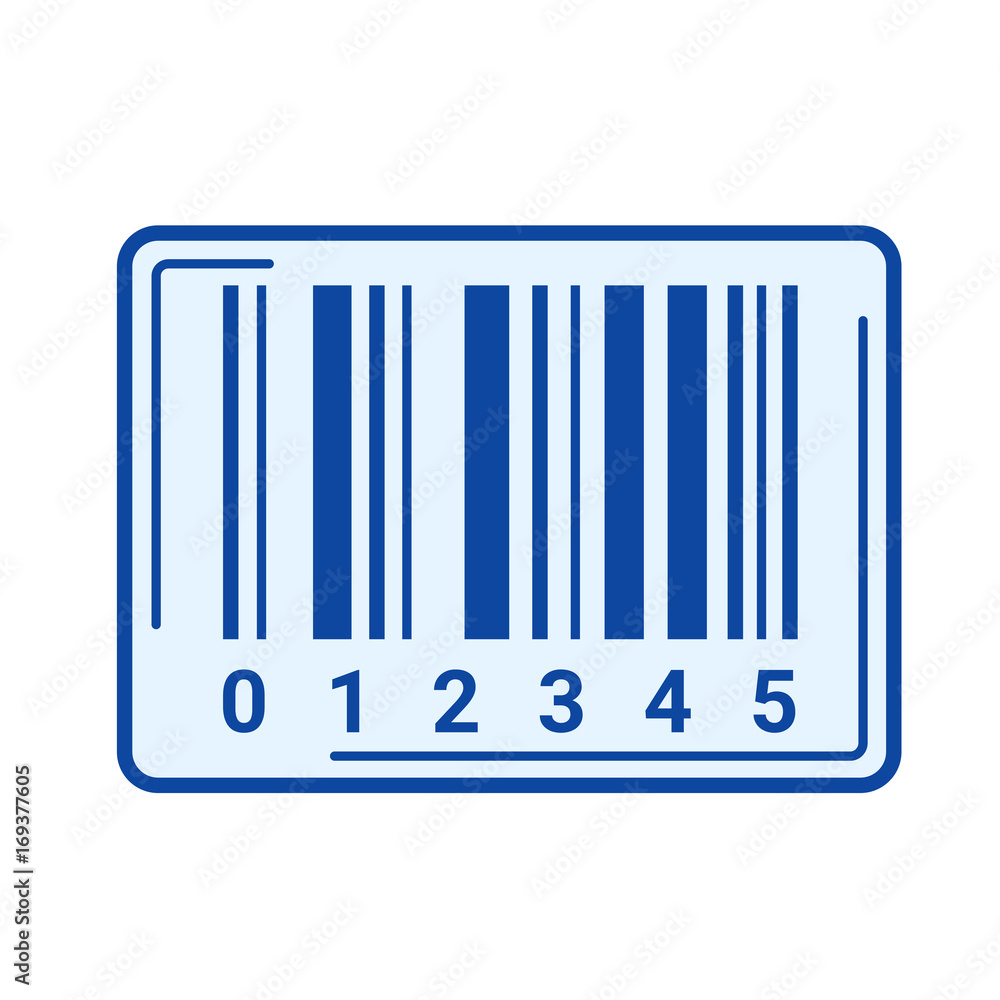 Poster bar code vector line icon isolated on white background. bar code line icon for infographic, website 