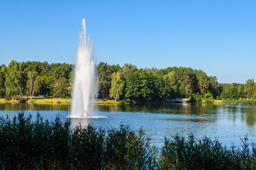 Fountain in city park