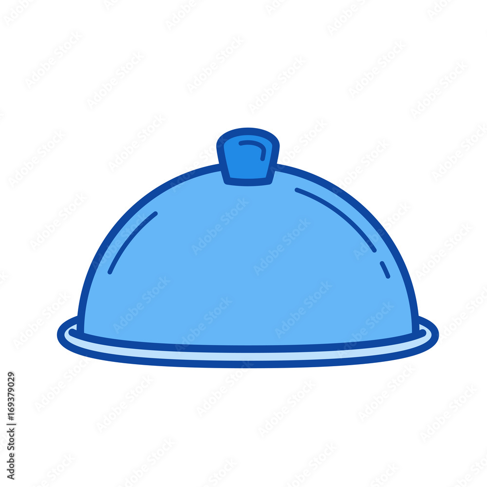 Poster serving tray vector line icon isolated on white background. serving tray line icon for infographic, 