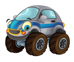 Cartoon small off road car - isolated - illustration for children