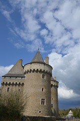 Fototapeta na wymiar Suscinio medieval castle, Morbihan, Bretagne, France