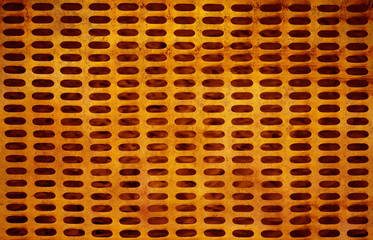 Textured golden grid mesh pattern background