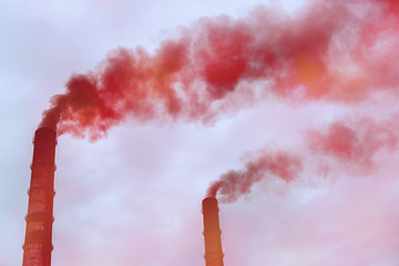 Danger! Air Pollution global warming from carbon dioxide