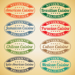 Set of American Cuisine Stamps