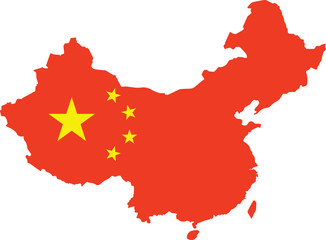 Public republic of China map. vector illustration