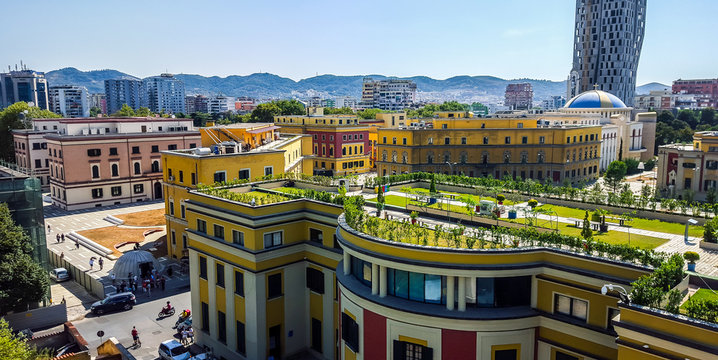 Panoramic View Of Tirana, Albania