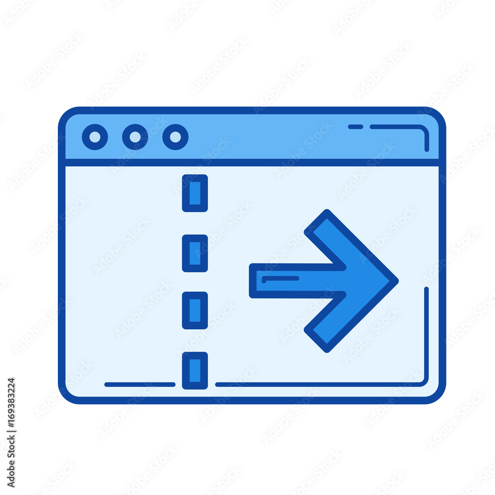 Poster data transfer vector line icon isolated on white background. data transfer line icon for infographic